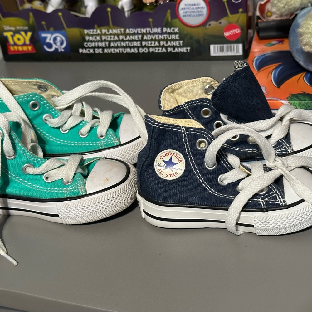 Converse High-Top Sneakers - Teal and Navy